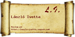 László Ivetta névjegykártya